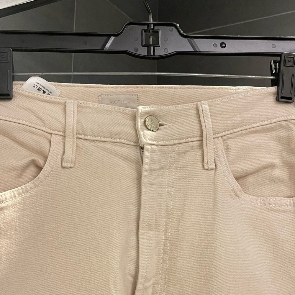 MOTHER Women's Light Tan The Hustler Ankle Fray, Size 27 - Picture 4 of 15